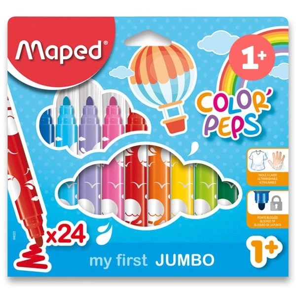 MAPED Color'Peps My First Jumbo Filzstifte (24 Farben)
