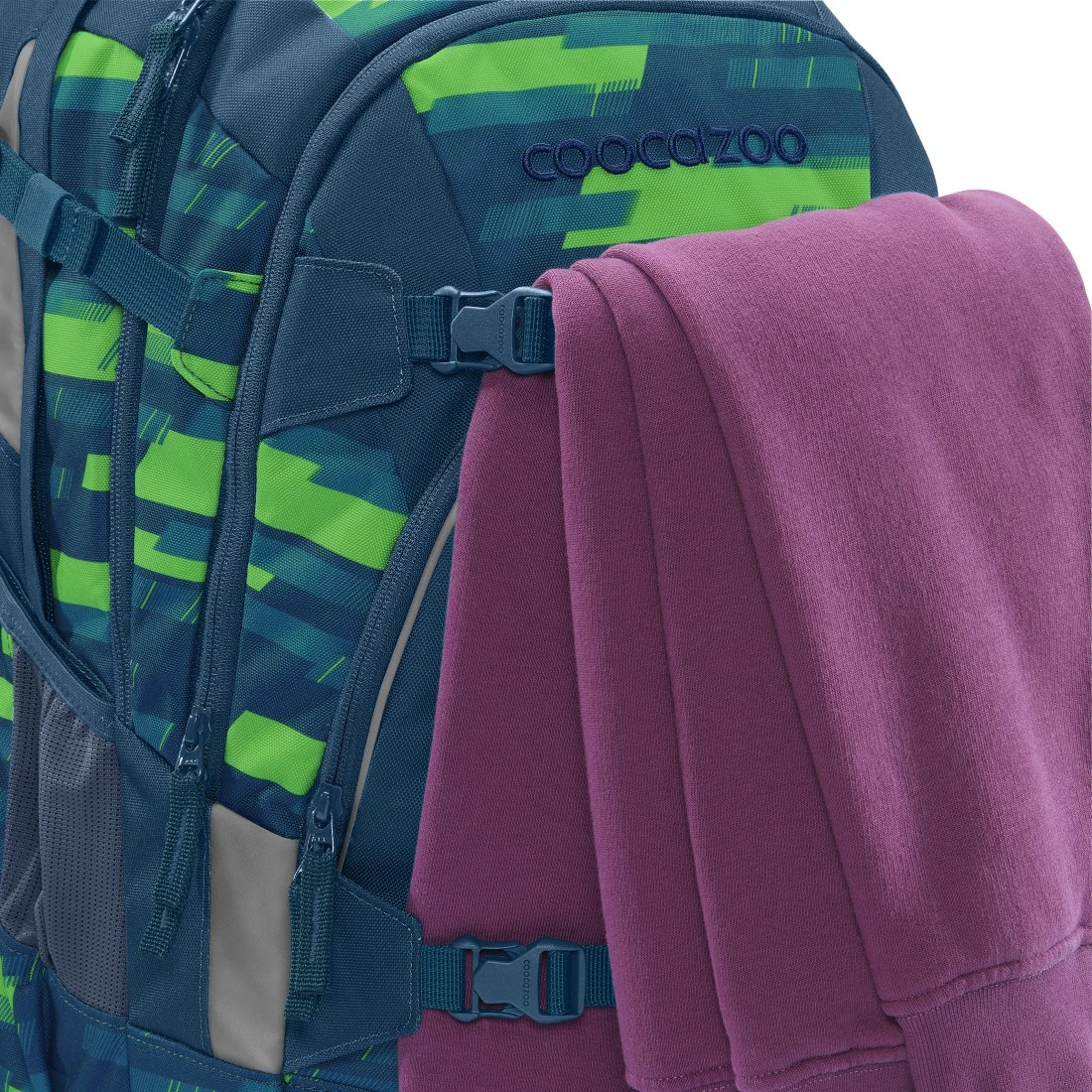 Schulrucksack Coocazoo MATE, Lime Stripe, AGR-Zertifikat – Bild 3