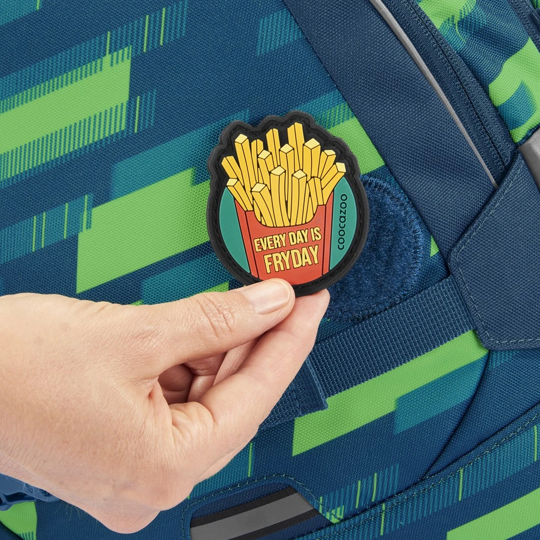 Schulrucksack Coocazoo MATE, Lime Stripe, AGR-Zertifikat – Bild 5